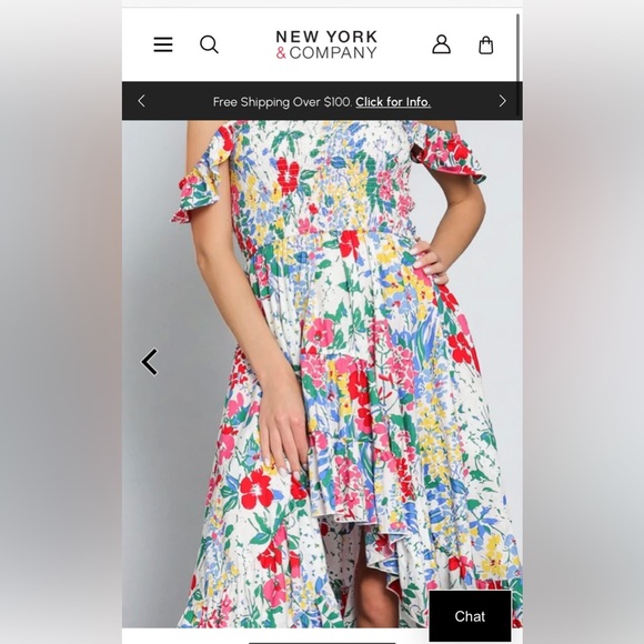 NWT! NY&Co Floral High Low Dress, size S - Picture 10 of 11